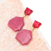 Stylish Rhodochrosite Dangle Earrings