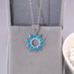 Spiritual Sun Blue Fire Opal Pendant