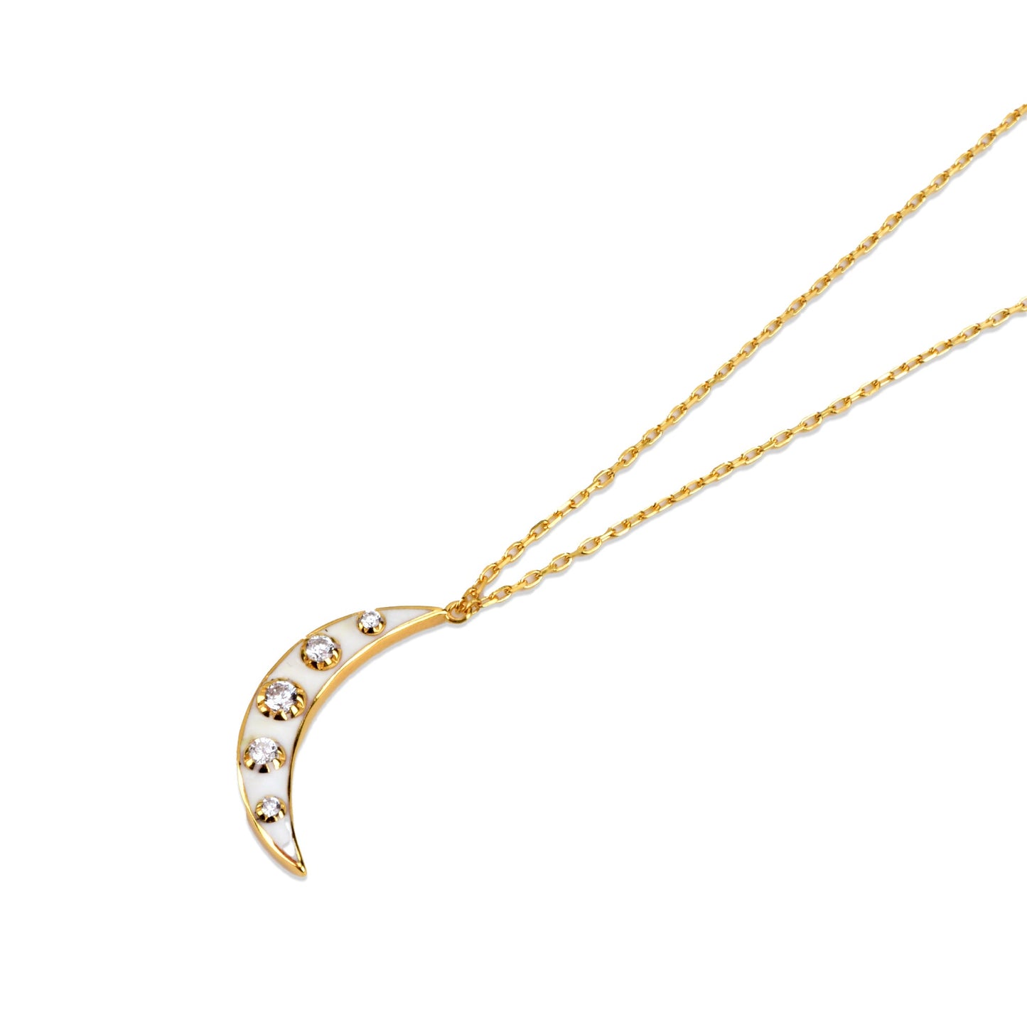 Halskette mit Halbmond aus Vermeil-Gold