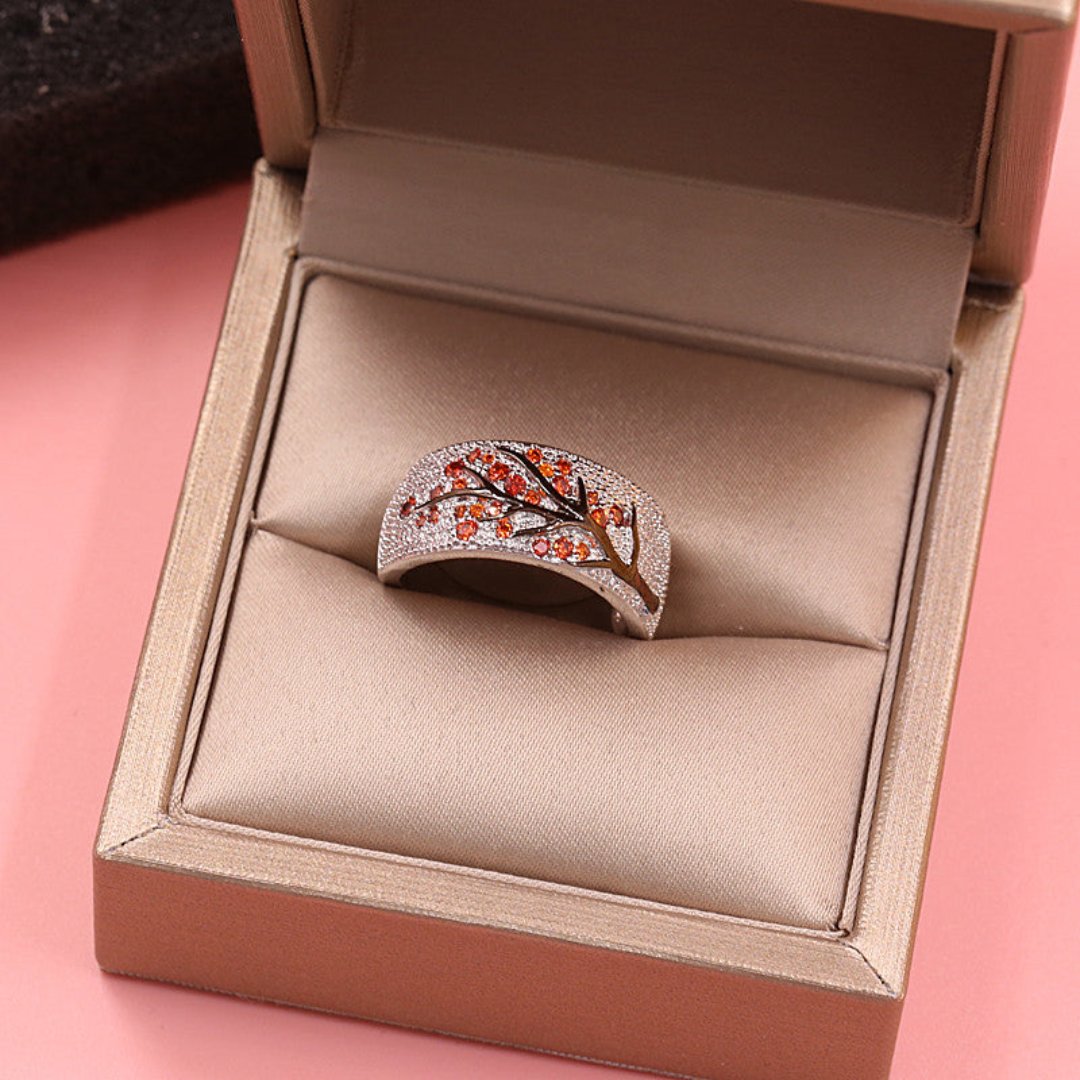 Elegant Tree of Zirconia Ring