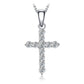 Chic Cross Zirconia Sterling Silver Pendant