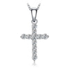 Chic Cross Zirconia Sterling Silver Pendant