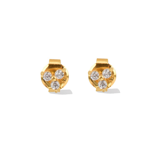Minimalist Stud 24K Gold Vermeil Earrings