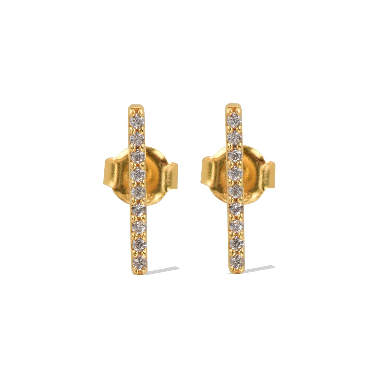 Ohrstecker mit Stab aus 24 Karat Gold Vermeil