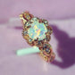 Flower Zirconia Opal Ring