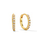 Creolen „Pave Huggie“ aus 24 Karat Gold Vermeil