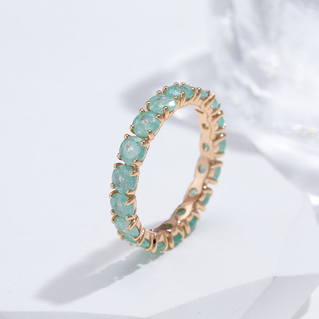 Luxury Zirconia Round Gold Plated Ring