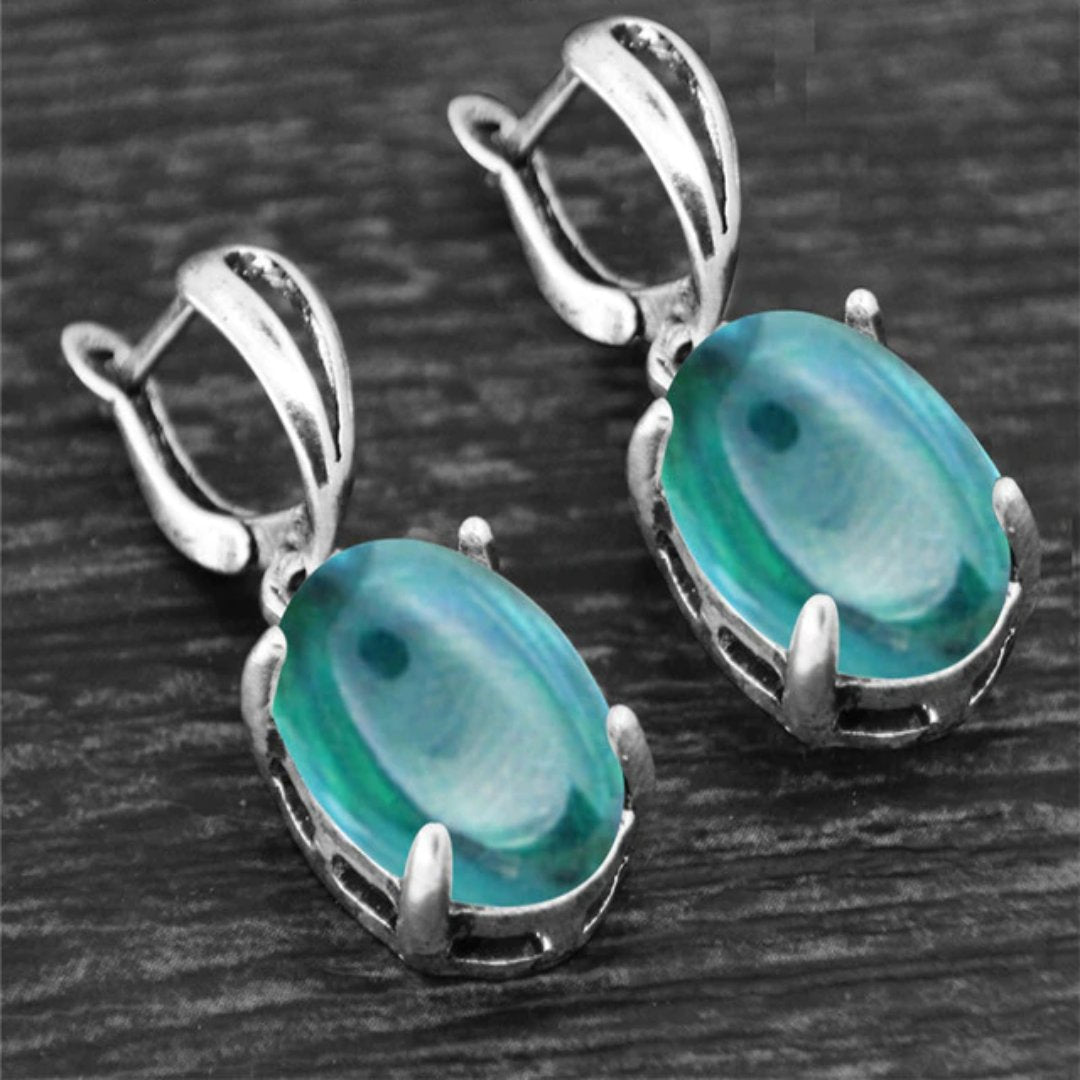 Spiritual Crystal Silver Plated Earrings