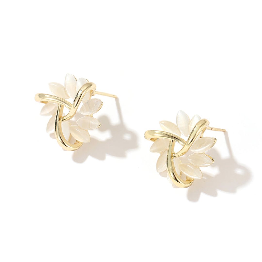 Elegant Opal Stud Earrings