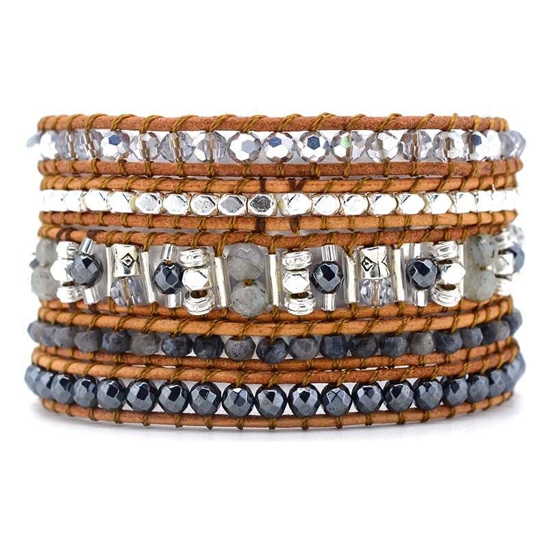 Spirituelles Boho Chic Wickelarmband