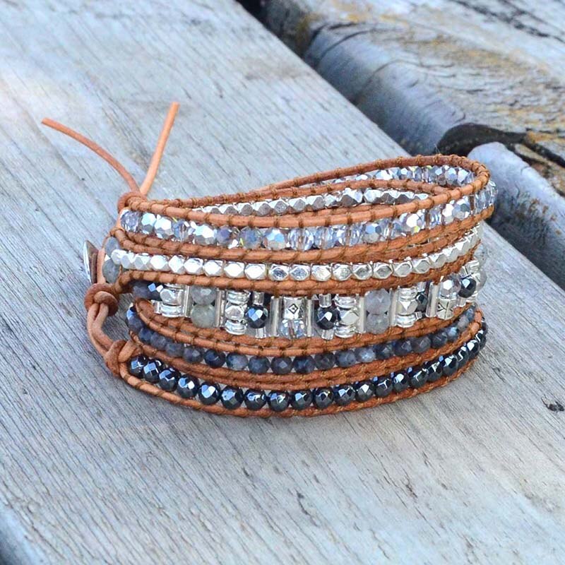 Spirituelles Boho Chic Wickelarmband