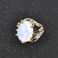 Spiritual Vintage Moonstone Silver Ring