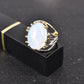 Spiritual Vintage Moonstone Silver Ring