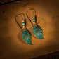 Turquoise Leaf Earrings