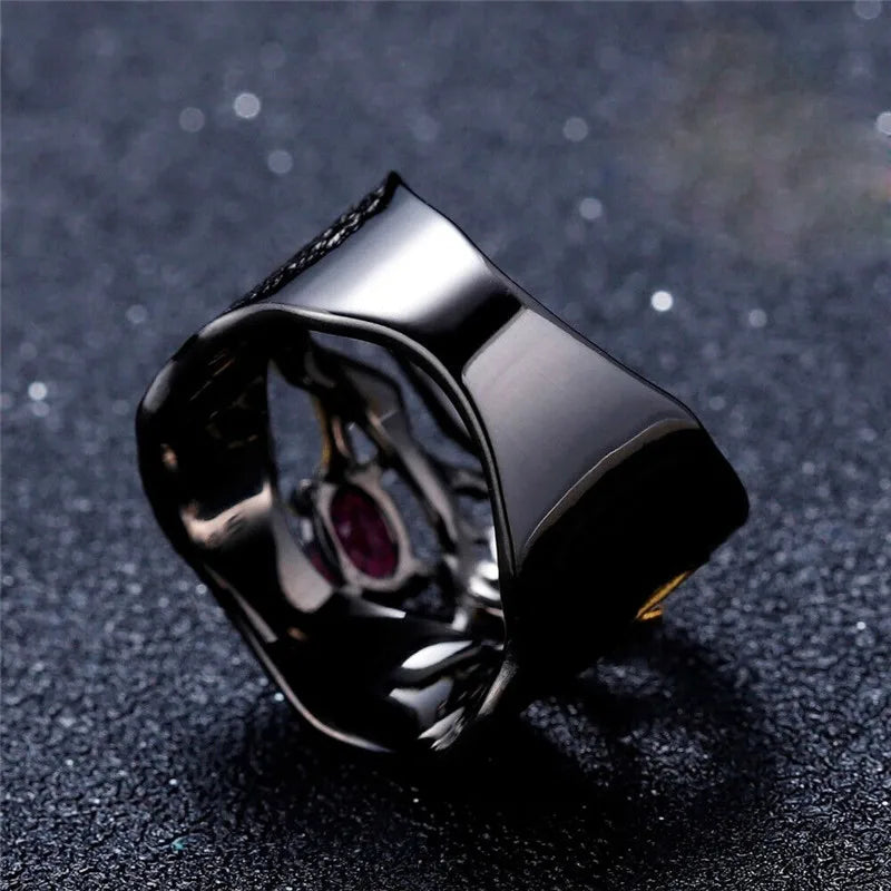 Elara's Special Design Garnet Ring