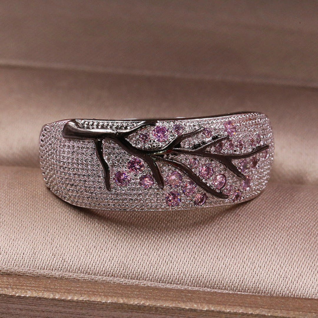 Elegant Tree of Zirconia Ring