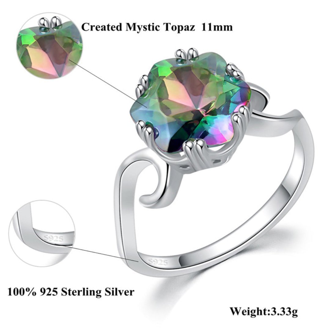 Mystic Topaz 925 Sterling Silver Ring