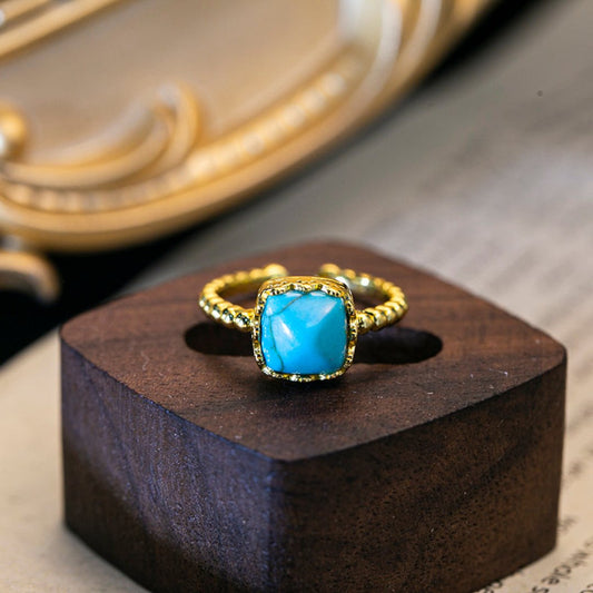 Elegant Malachite & Turquoise 925 Silver Rings