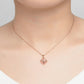 Romantic Rose Quartz Silver Plated Necklace