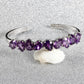 Verstellbares Amethyst-Armband aus 925er Sterlingsilber
