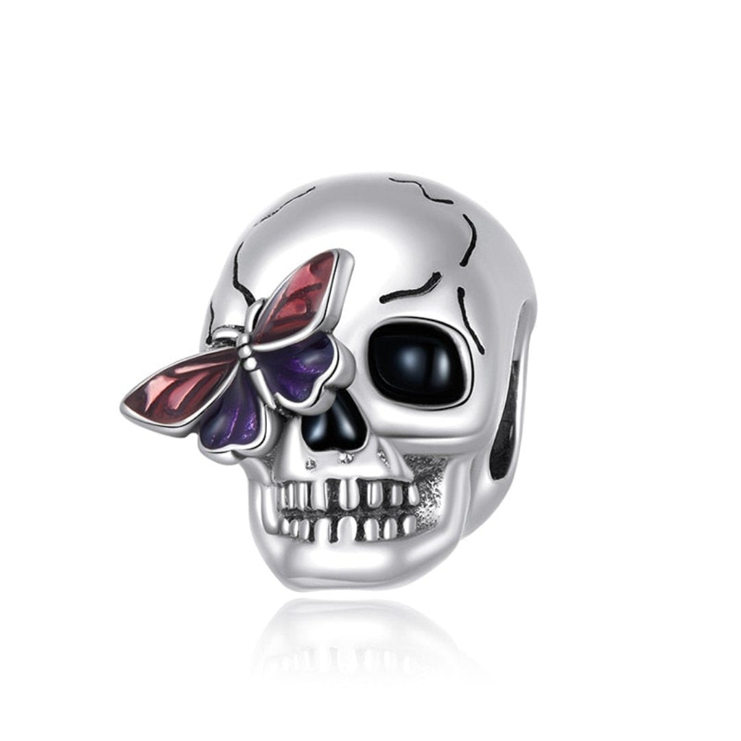 Butterfly Skull 925 Sterling Silver Pendant