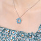 Spiritual Sun Blue Fire Opal Pendant