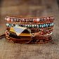 Elegantes Tigerauge Jaspis Wickelarmband