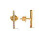 Ohrstecker mit Stab aus 24 Karat Gold Vermeil