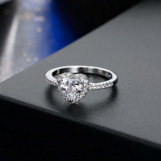 Crystal Heart Ring