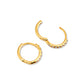 Creolen „Pave Huggie“ aus 24 Karat Gold Vermeil