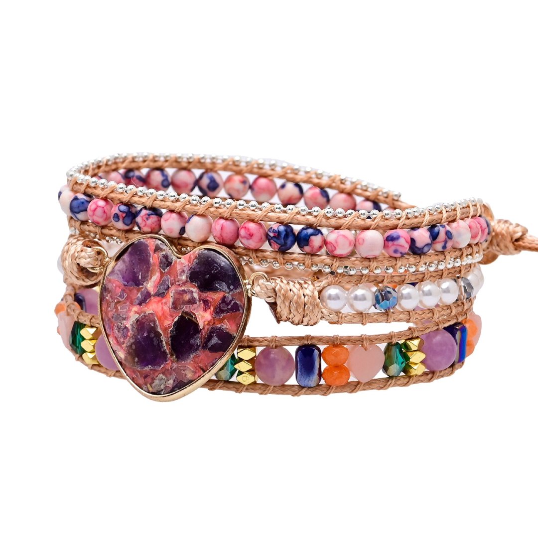 Romantic Mixed Color Calcite Wrap Bracelet