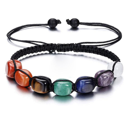 7 Chakra Naturstein handgefertigtes Armband