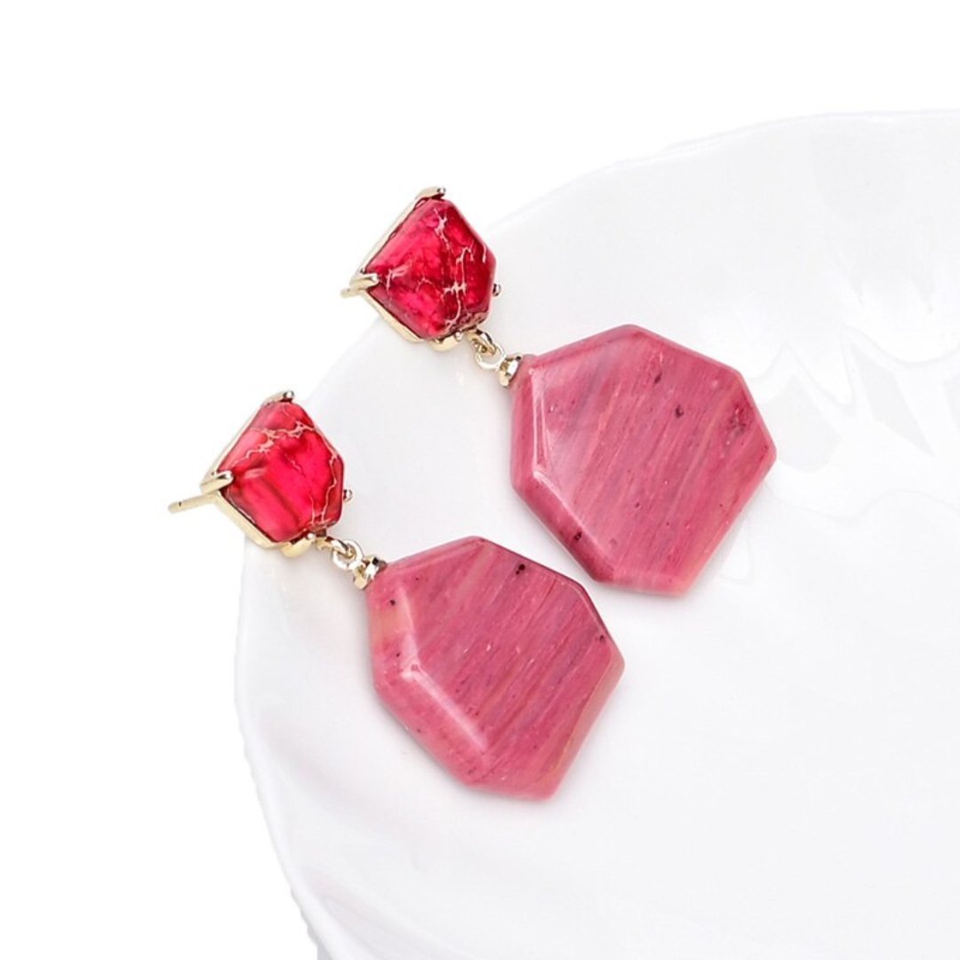 Stilvolle Rhodochrosit-Ohrhänger