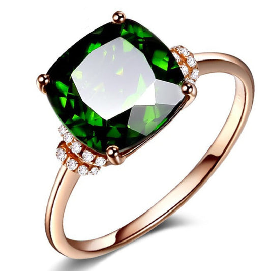 Romantic Emerald 925 Sterling Silver Ring