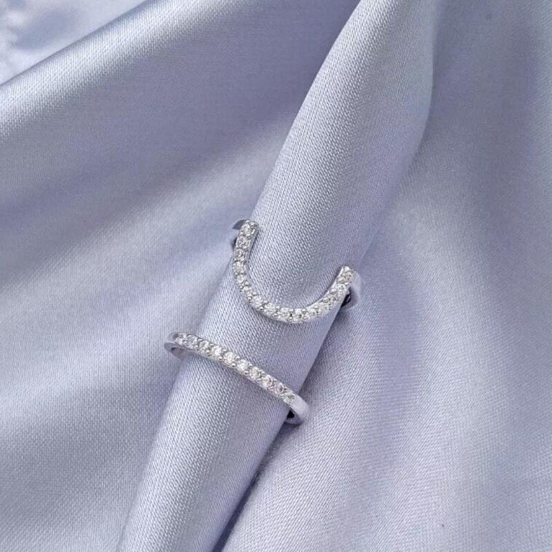 Stylish Rhinestone Nail Ring