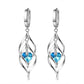 Elegant Crystals 925 Sterling Silver Earrings
