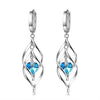 Elegant Crystals 925 Sterling Silver Earrings