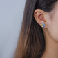 Vintage Butterfly Aquamarine Stone Earrings