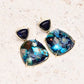 Spiritual Colorful Blue Jasper Earrings