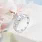 Ring aus 925er Sterlingsilber mit Mondstein im Hohldesign
