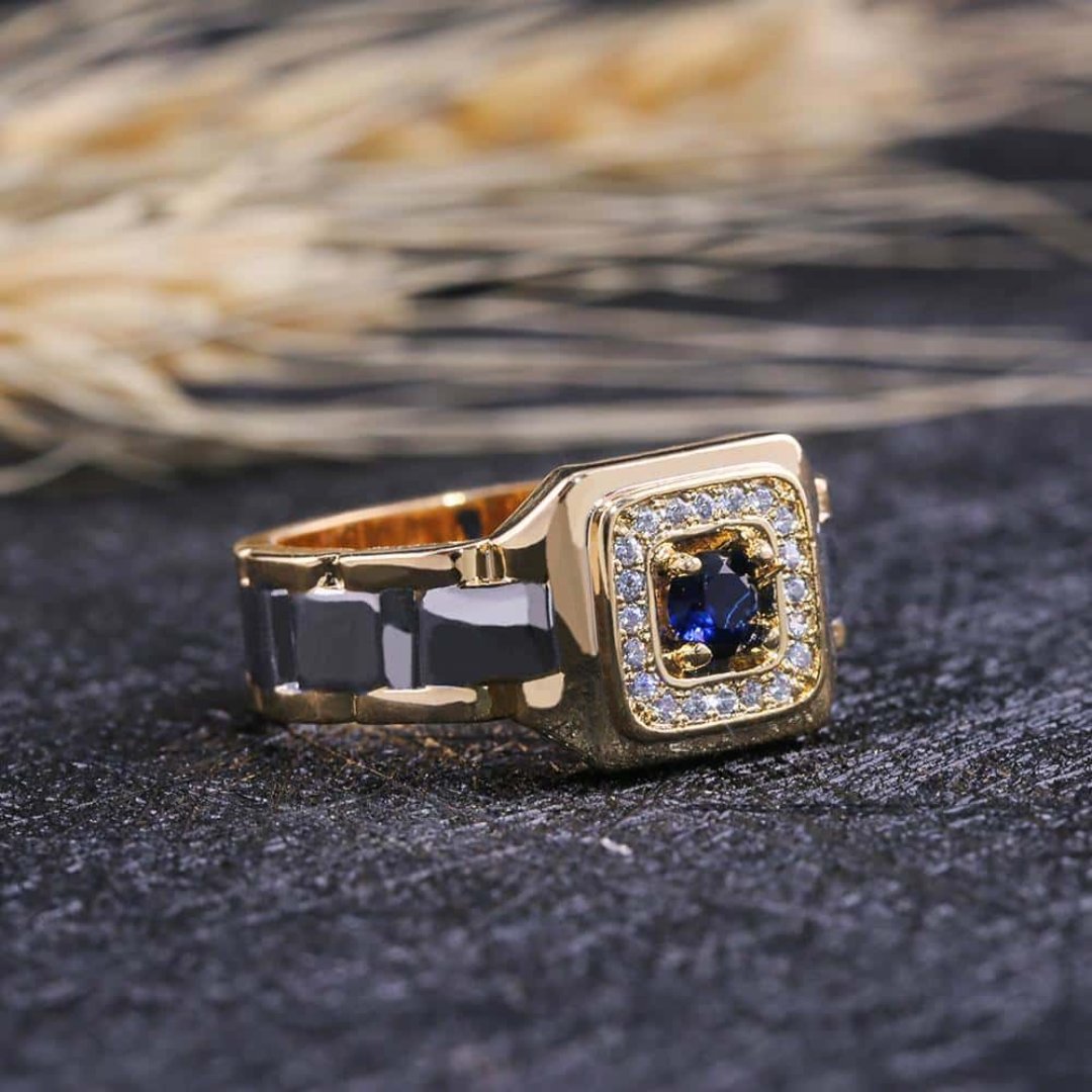 Blue Zirconia Silver Ring