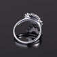Elegant Natural Blue Sandstone Silver Ring