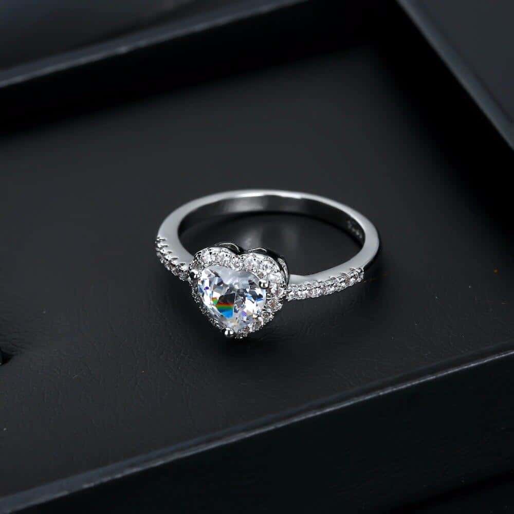 Crystal Heart Ring