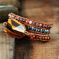 Elegantes Tigerauge Jaspis Wickelarmband