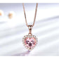 Elegant Morganite Sterling Silver Set
