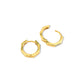 Hexagon 24K Gold Vermeil Hoop Earrings