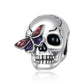 Butterfly Skull 925 Sterling Silver Pendant