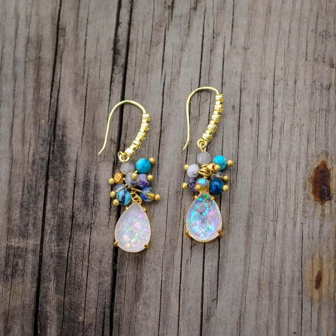 April Regen Opal Ohrringe
