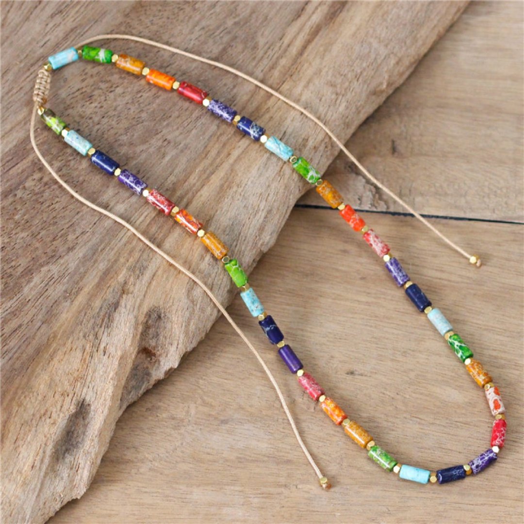 7 Chakra Naturstein Choker Halskette &amp; Armband