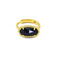 Natural Black Onyx Adjustable Ring